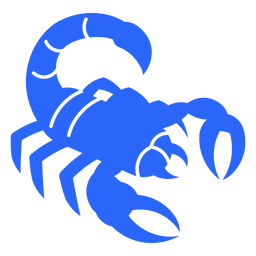 Escorpião bioluminescente cortado Desenho PNG