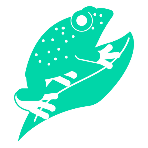 Bioluminescent frog cut out PNG Design