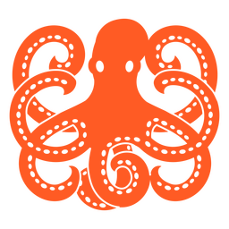 Animal marino pulpo bioluminiscente recortado Diseño PNG