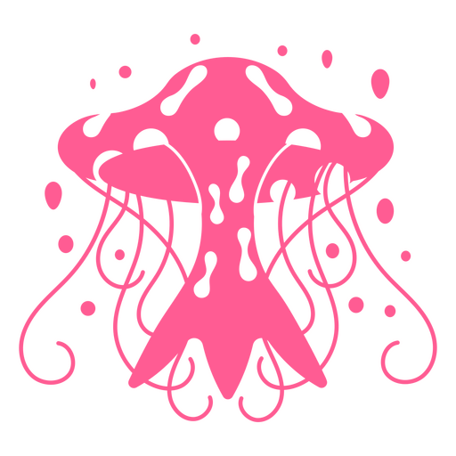 Água-viva bioluminescente cortada Desenho PNG