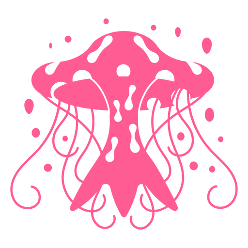 Bioluminescent jellyfish cut out PNG Design