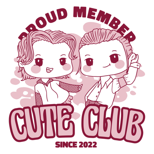 Chibi süßes Clublabel PNG-Design