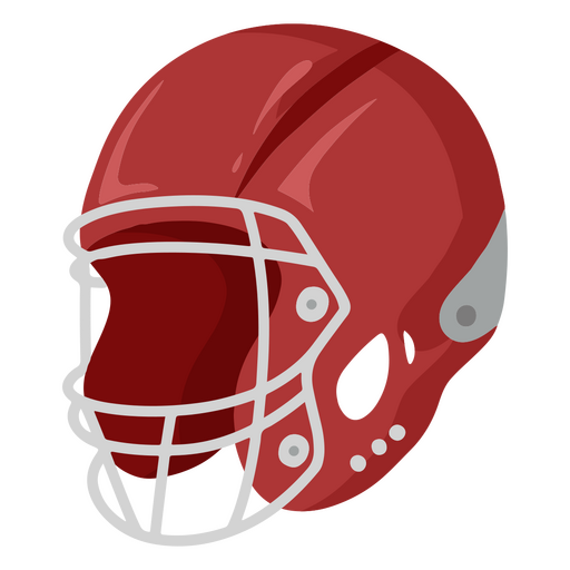 Red football helmet PNG Design