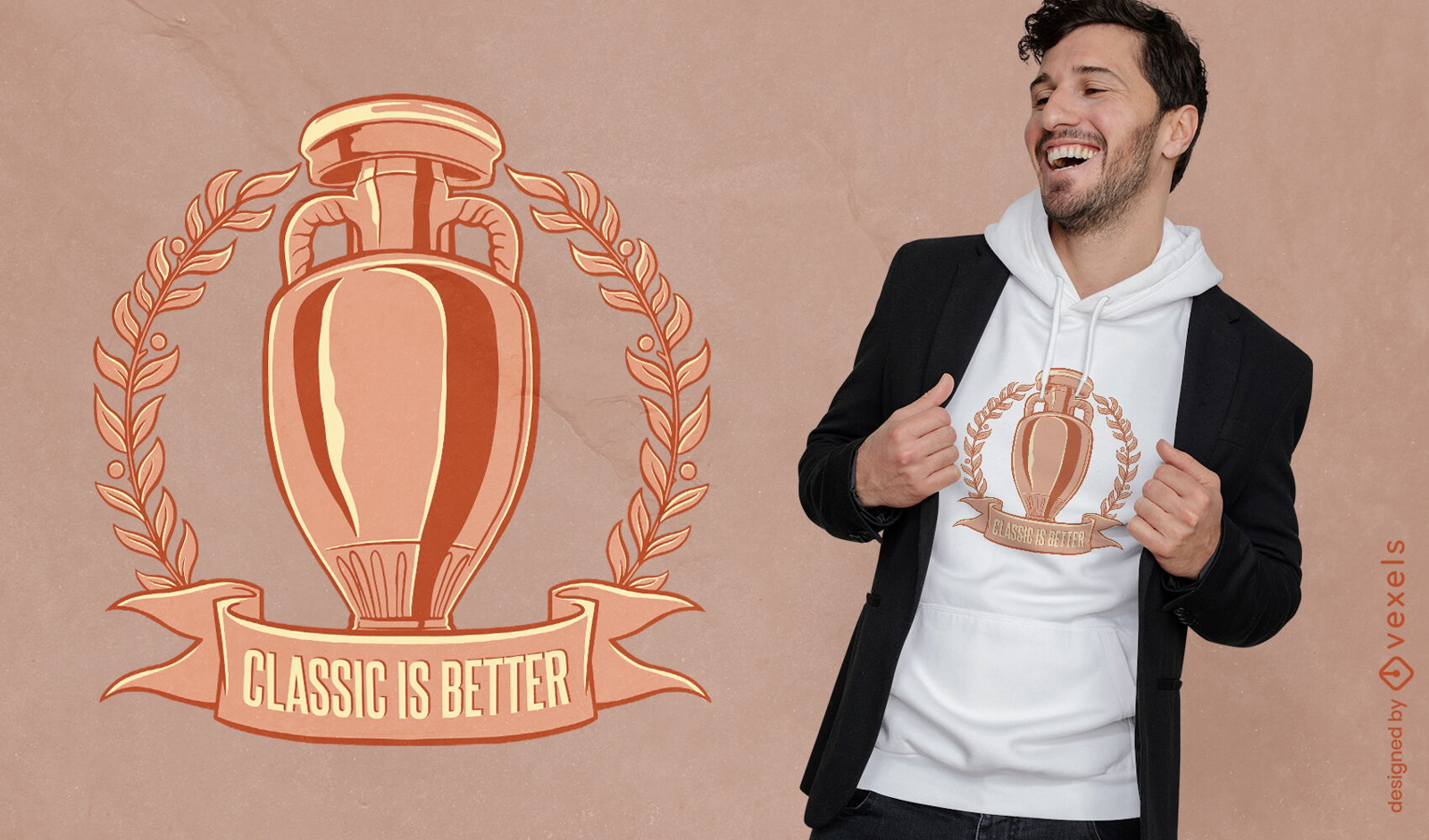 Klassisches Pokal-T-Shirt-Design