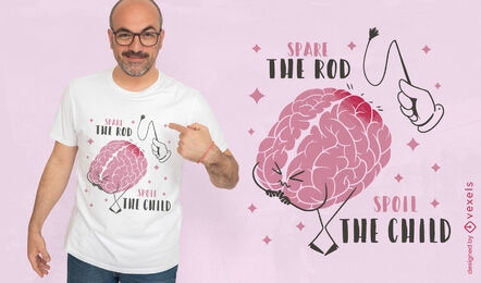 Mime o design da camiseta do cérebro infantil