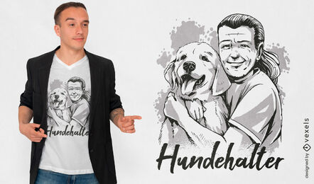 Hundebesitzer realistisches T-Shirt-Design