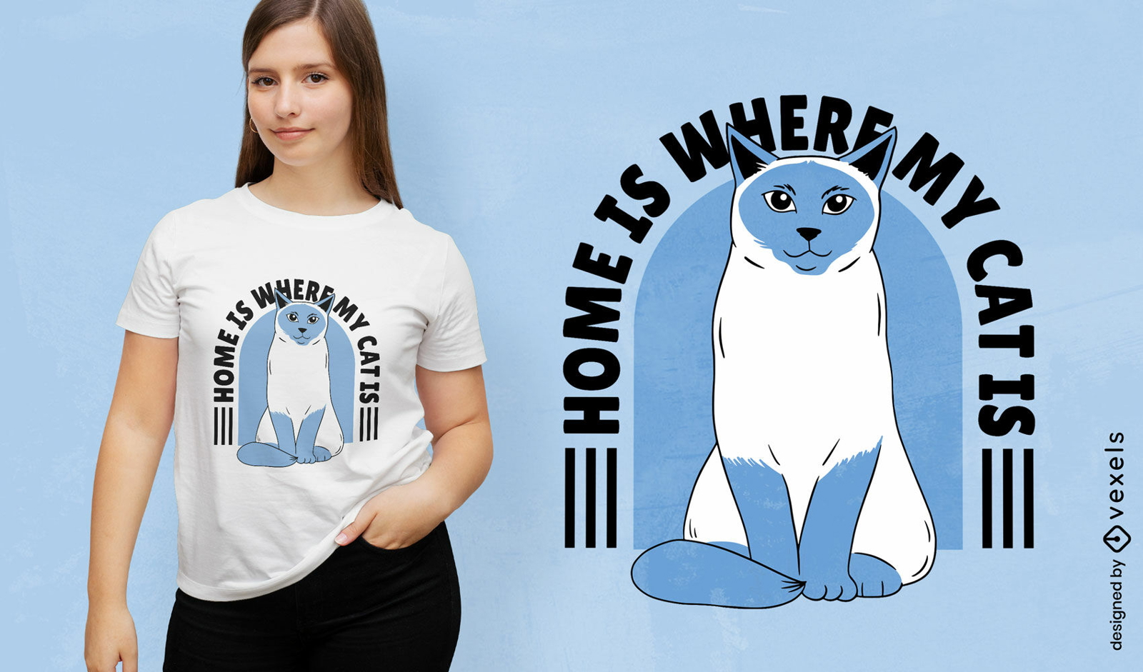 Home cat pet quote t-shirt design