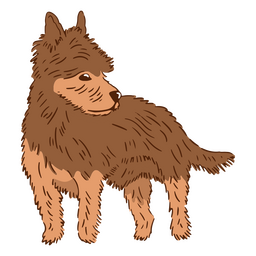 Perro de trazo de color yorkshire Diseño PNG