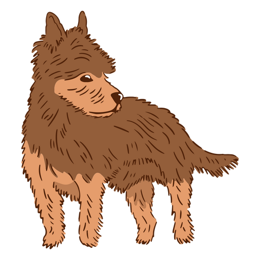 Cão de traço de cor Yorkshire Desenho PNG