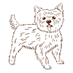Cute yorkshire terrier PNG Design