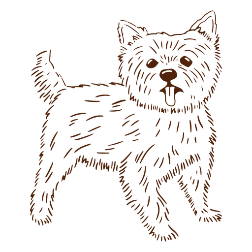 Cute yorkshire terrier PNG Design
