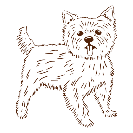 Süßer Yorkshire-Terrier PNG-Design