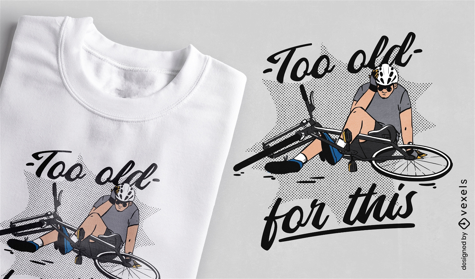 Too old bike quote t-shirt design