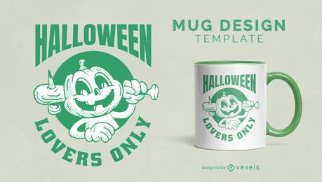 Halloween lovers pumpkin mug design
