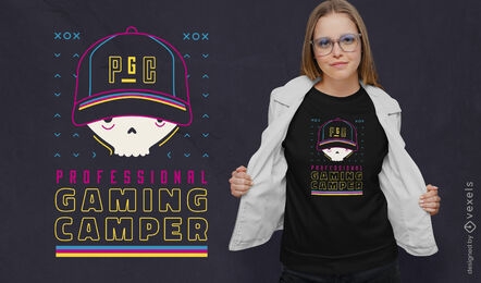 Gaming camper 80's t-shirt design