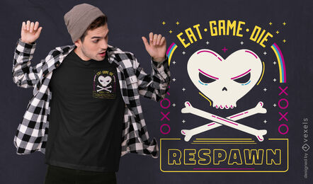 Design de camiseta de jogos dos anos 80 da Respawn