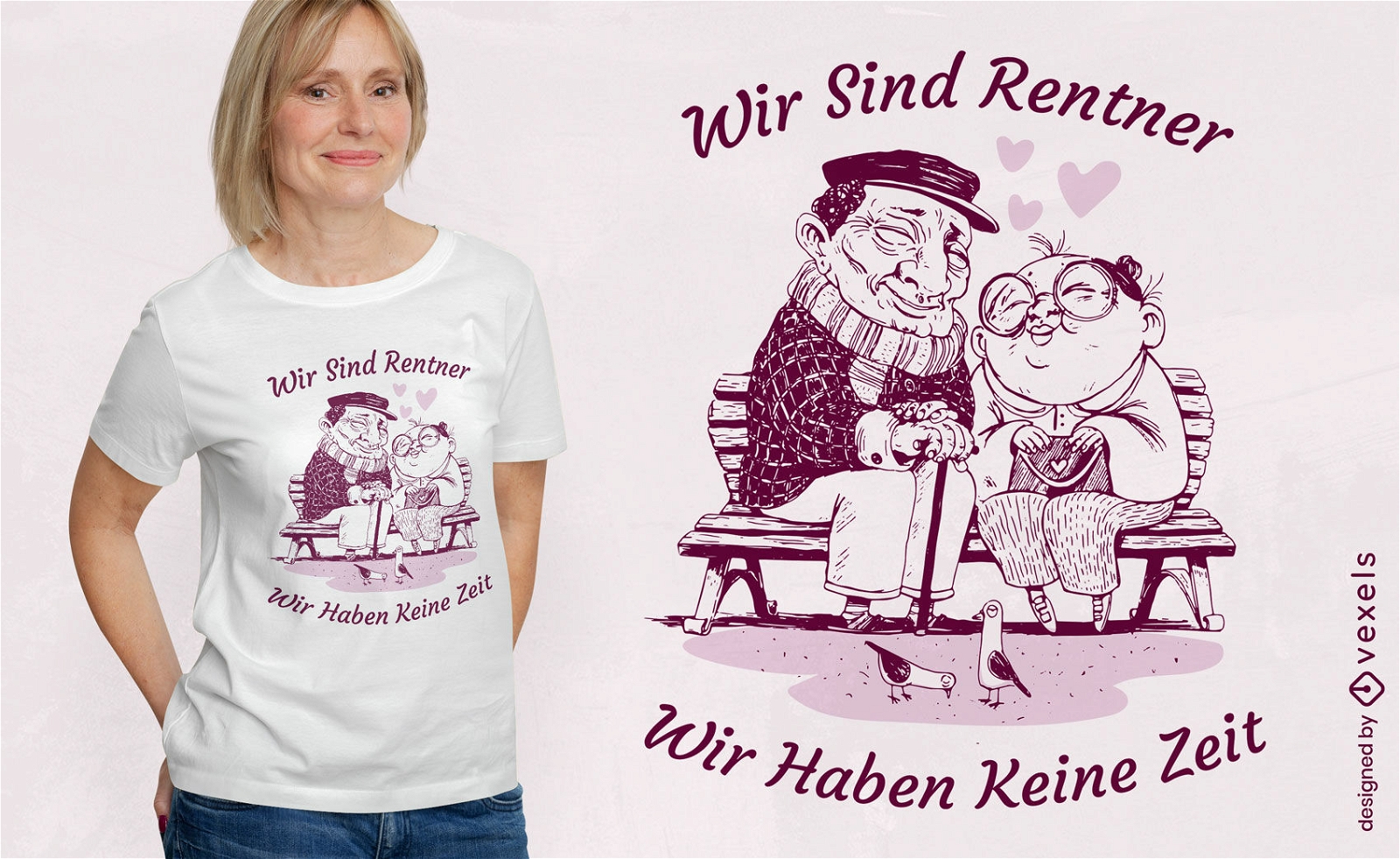 Retired couple love t-shirt design