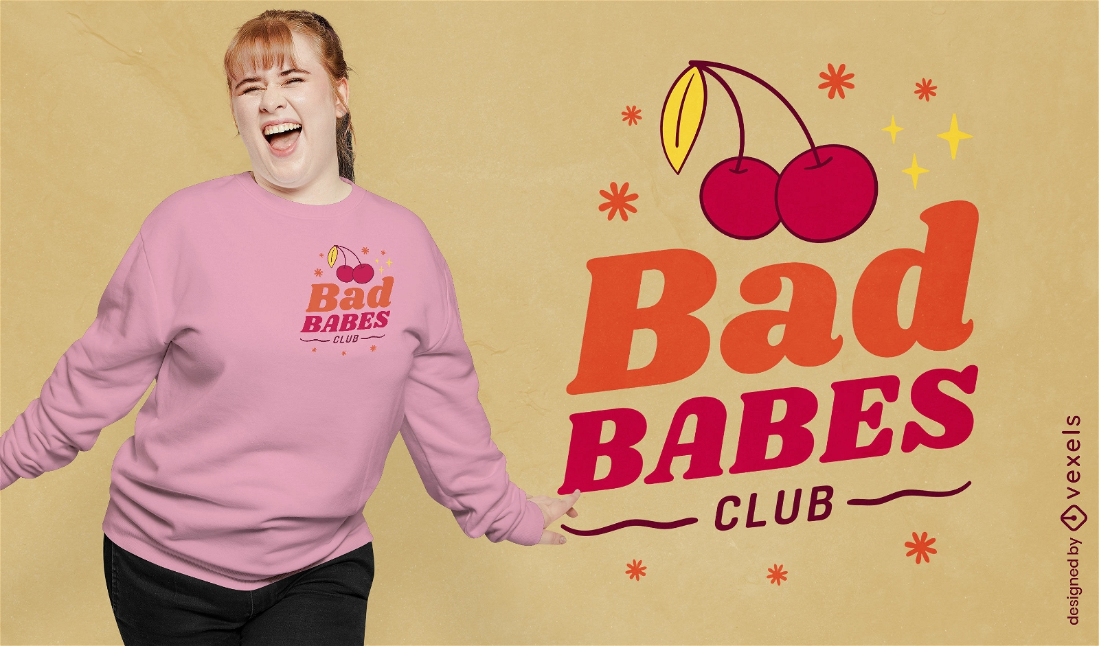 Bad Babes 2000er Zitat T-Shirt Design