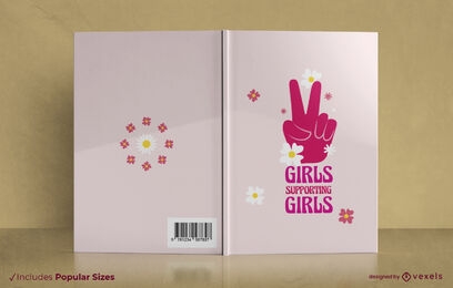 Girls supporting girls hippy book cover design