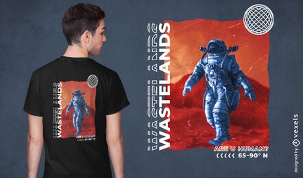 Camiseta astronauta de Wastelands psd