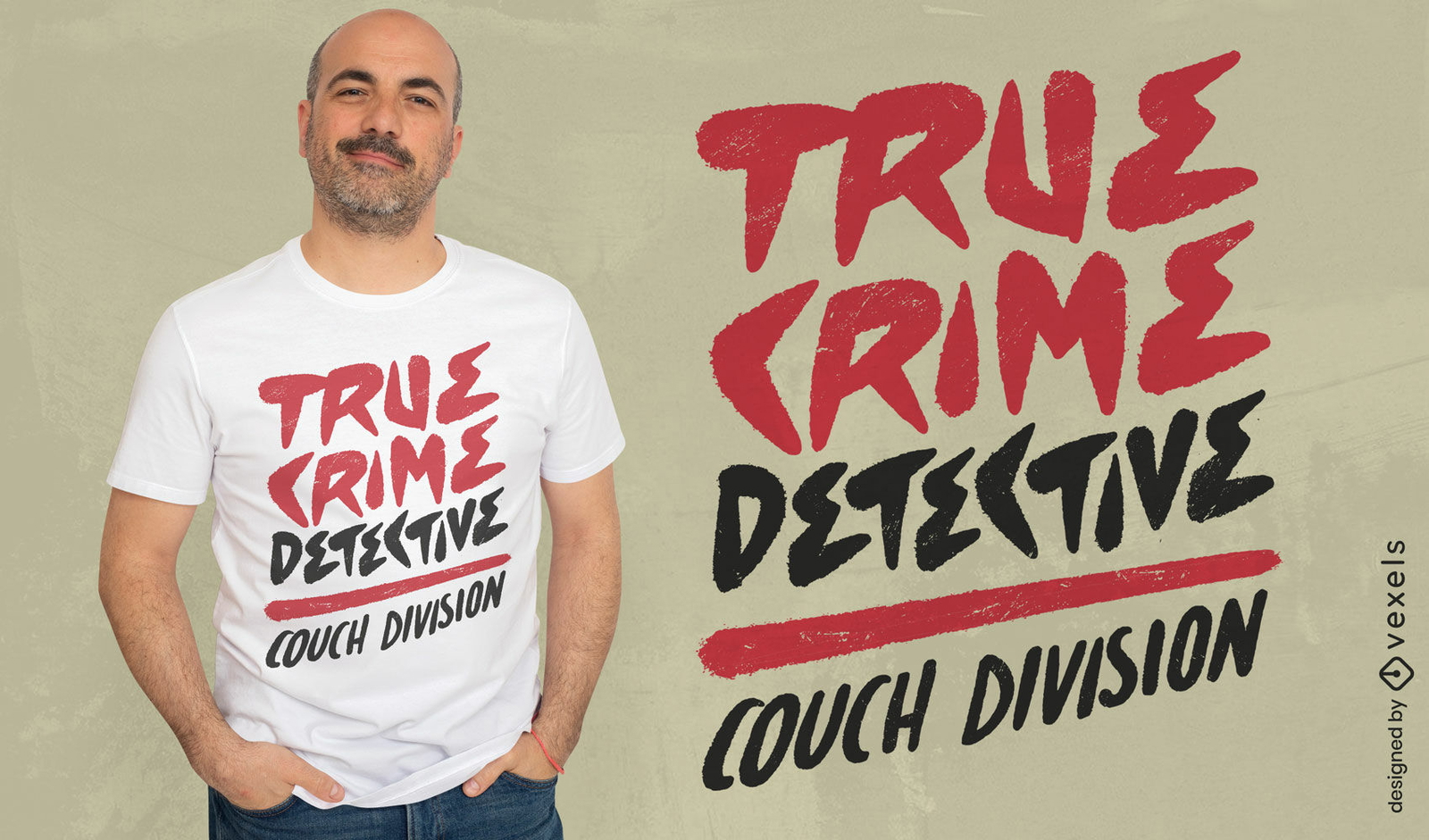 Diseño de camiseta de pasatiempo de detective de crimen verdadero