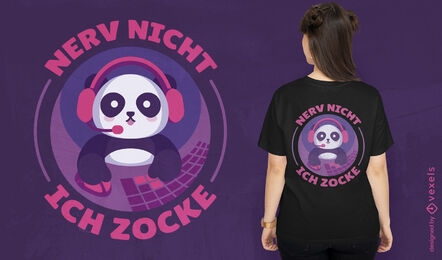 Gamer panda quote t-shirt design