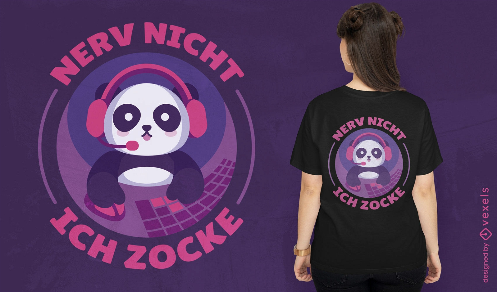Gamer-Panda-Zitat-T-Shirt-Design
