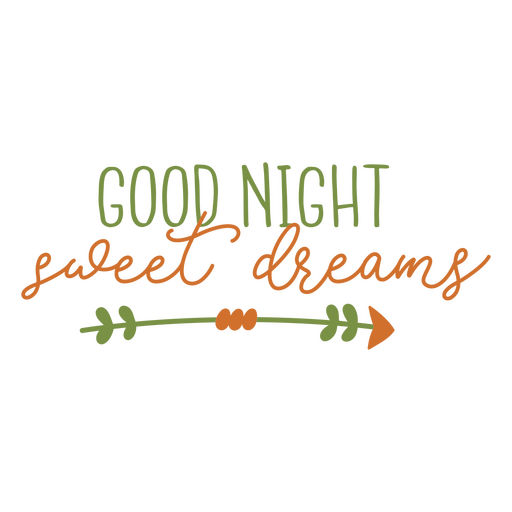 Good night sweet dreams sentiment quote PNG Design