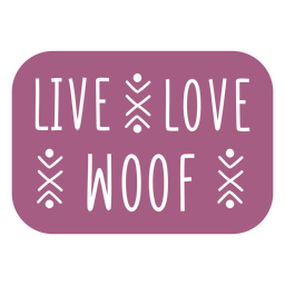 Citação de animal de cachorro Woof cortada Desenho PNG