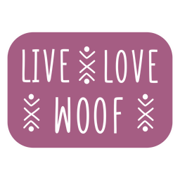 Woof dog animal quote cut out PNG Design Transparent PNG