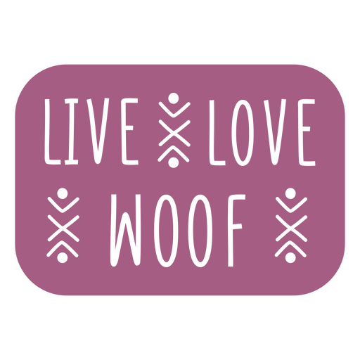 Woof dog animal quote cut out