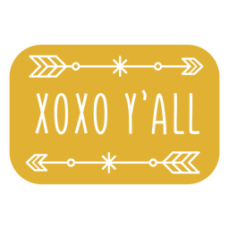 XOXO love quote cut out PNG Design