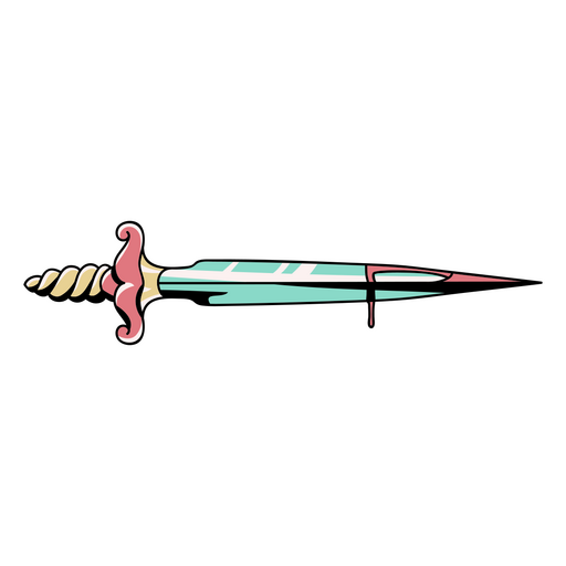 A sharp and bloody dagger PNG Design