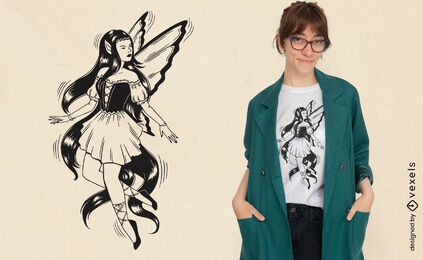 Dark fairy creature t-shirt design