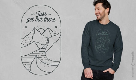 Mountain travel quote t-shirt design