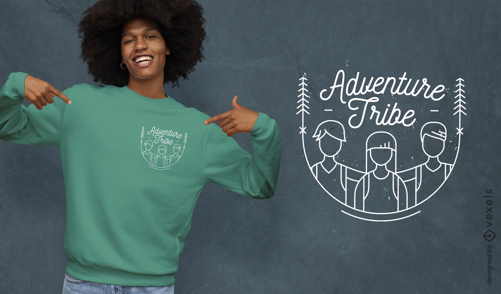 Dise?o de camiseta de viaje de tribu de aventura.