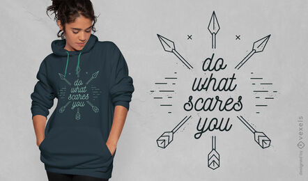 Motivierendes mutiges Reisezitat-T-Shirt-Design