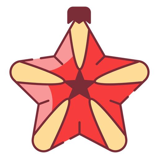 Estrela decorada para pendurar na árvore de natal Desenho PNG