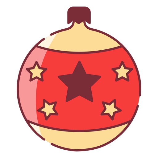 Bola para un árbol de navidad Diseño PNG