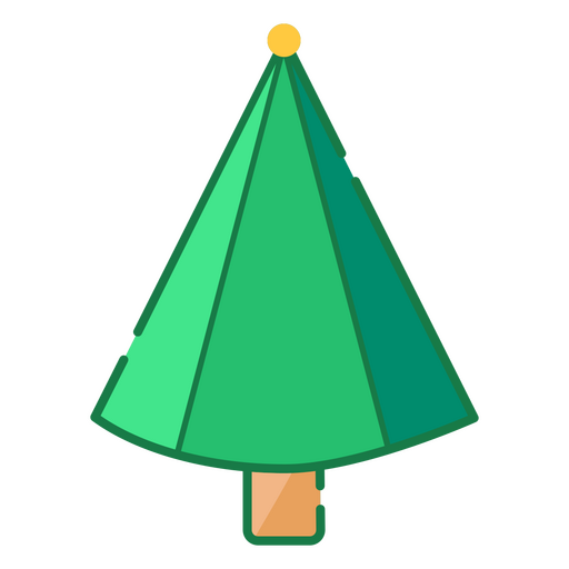 Minimalistischer Weihnachtsbaum PNG-Design