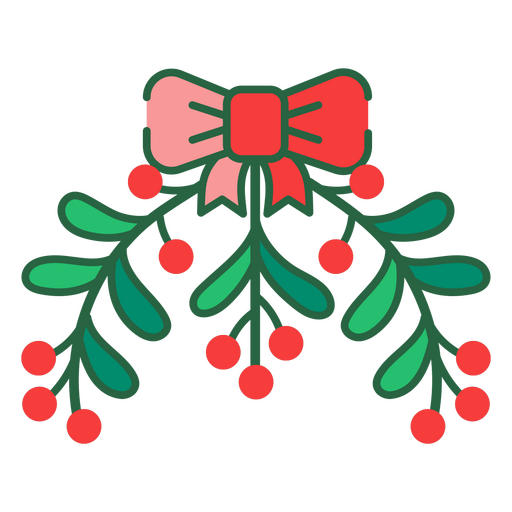 A mistletoe christmas ornament PNG Design