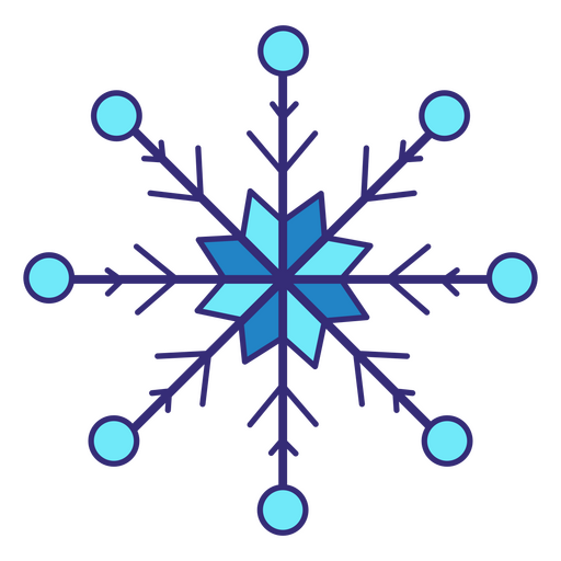 Copo de nieve para decoración navideña Diseño PNG