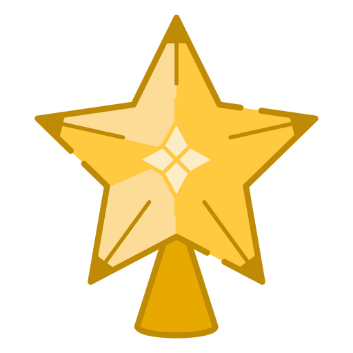 Una estrella para la decoración navideña. Diseño PNG