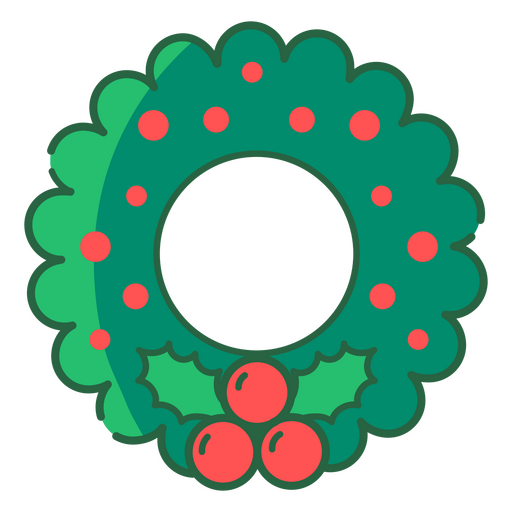 Christmas wreath ornament PNG Design