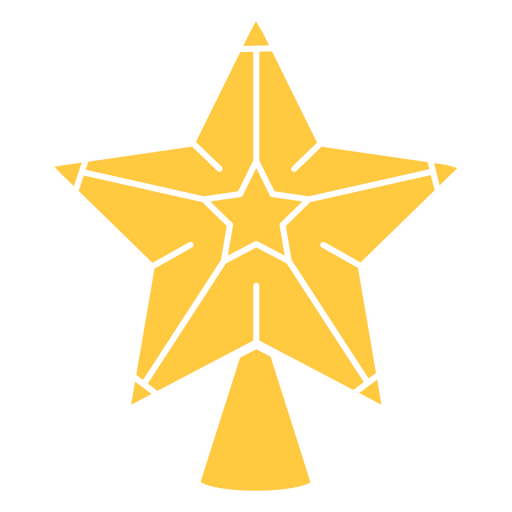 Estrella para poner encima del arbol de navidad Diseño PNG