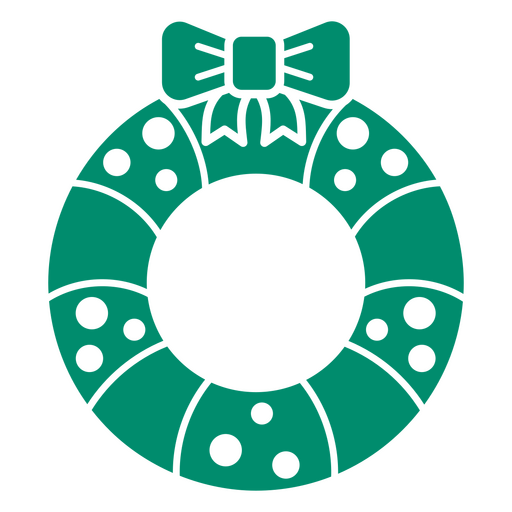 Christmas wreath with a bow tie PNG Design