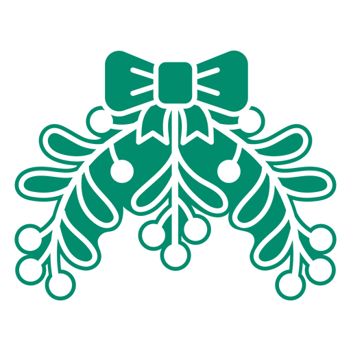 Mistletoe with a ribbon PNG Design