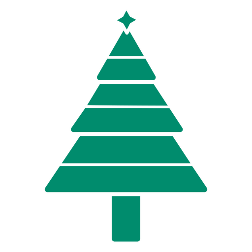 A pine tree becomes a traditional Christmas tree PNG Design