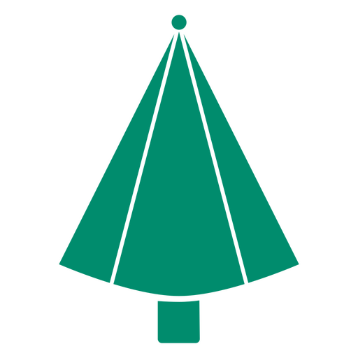 Un árbol de Navidad para apilar los regalos. Diseño PNG