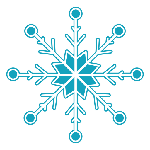 Adorno navideño en forma de copo de nieve Diseño PNG